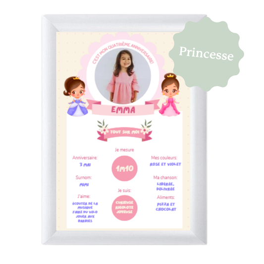 AFFICHE A4 avec cadre blanc