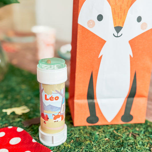 Bulles personnalisées pour anniversaire animaux de la forêt