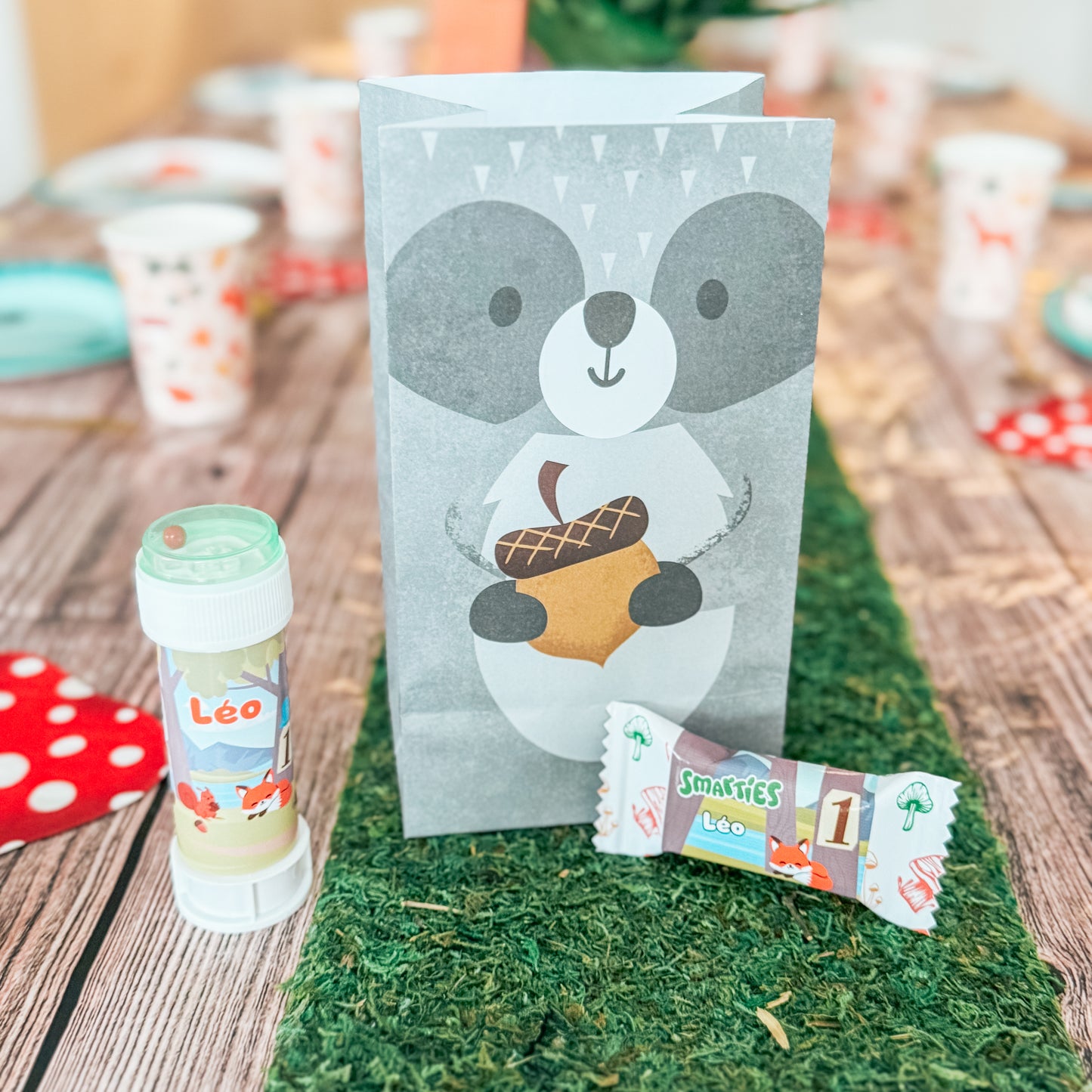 Personnalisations pour anniversaire animaux de la forêt