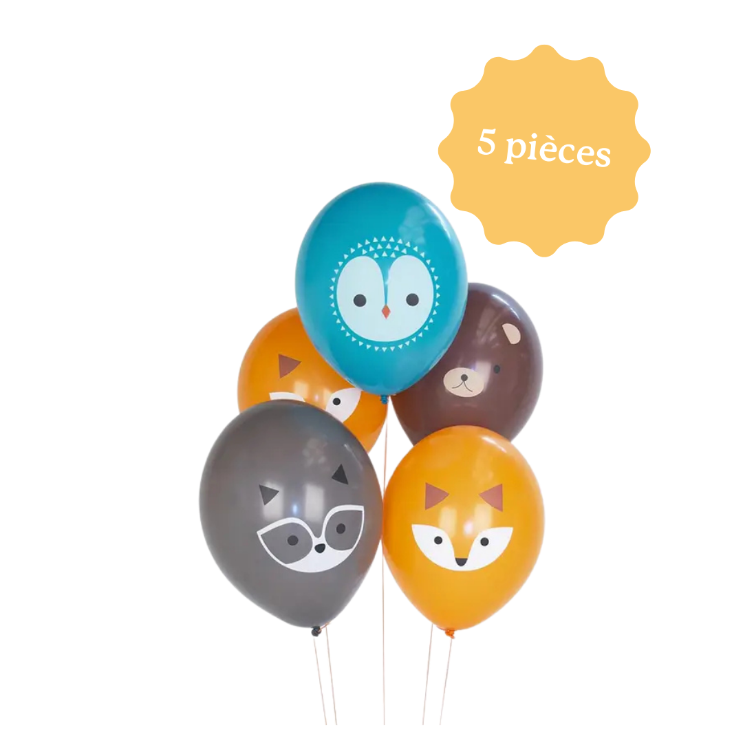 décoration de salle pour anniversaire sur le thème des animaux de la forêt