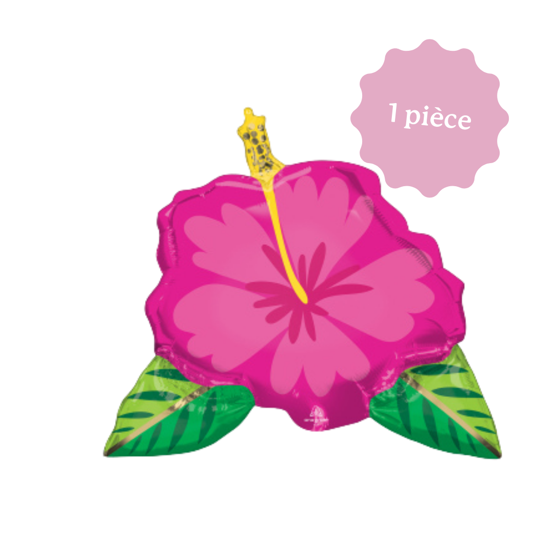 Ballon alu - Fleur hibiscus