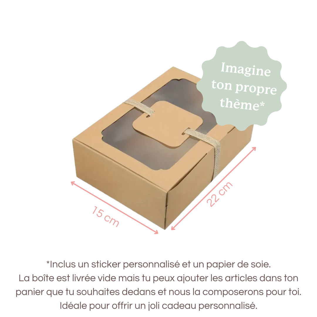 BOITE CADEAU KRAFT avec sticker
