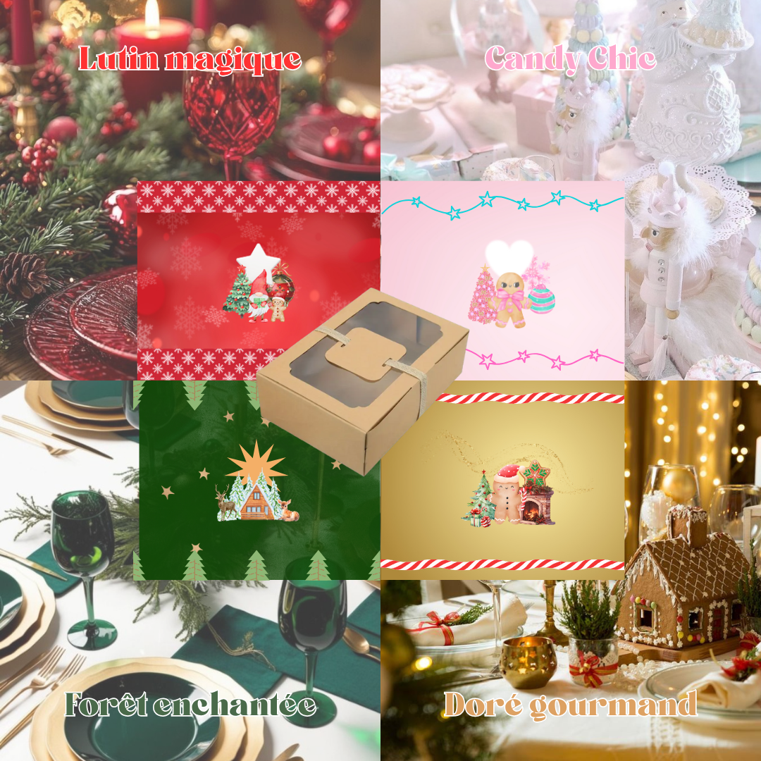 Boite cadeau de Noël personnalisée avec le prénom. 5 thèmes trop mignons, pour tous les goûts et toutes les envies.