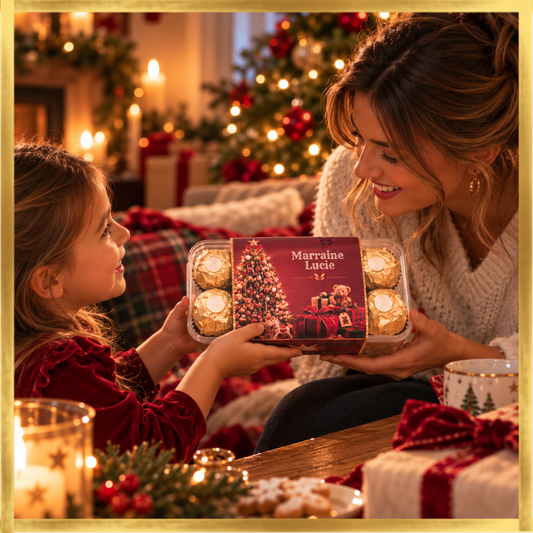 CHOCOLATS FERRERO ROCHER personnalisés de Noël