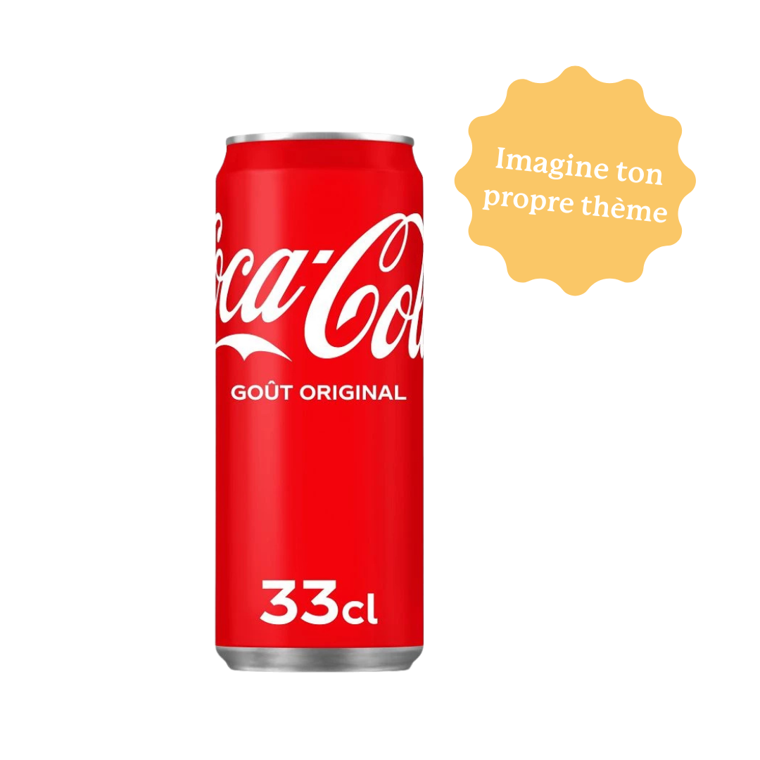 Personnalise ta cannette de coca-cola pour un anniversaire ou une fête exceptionnelle et unique. Personnalisation 100% créé sur mesure.