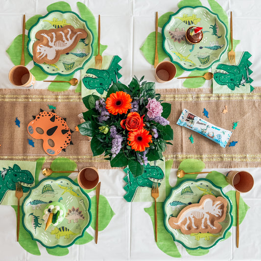décoration de table pour anniversaire dinosaure