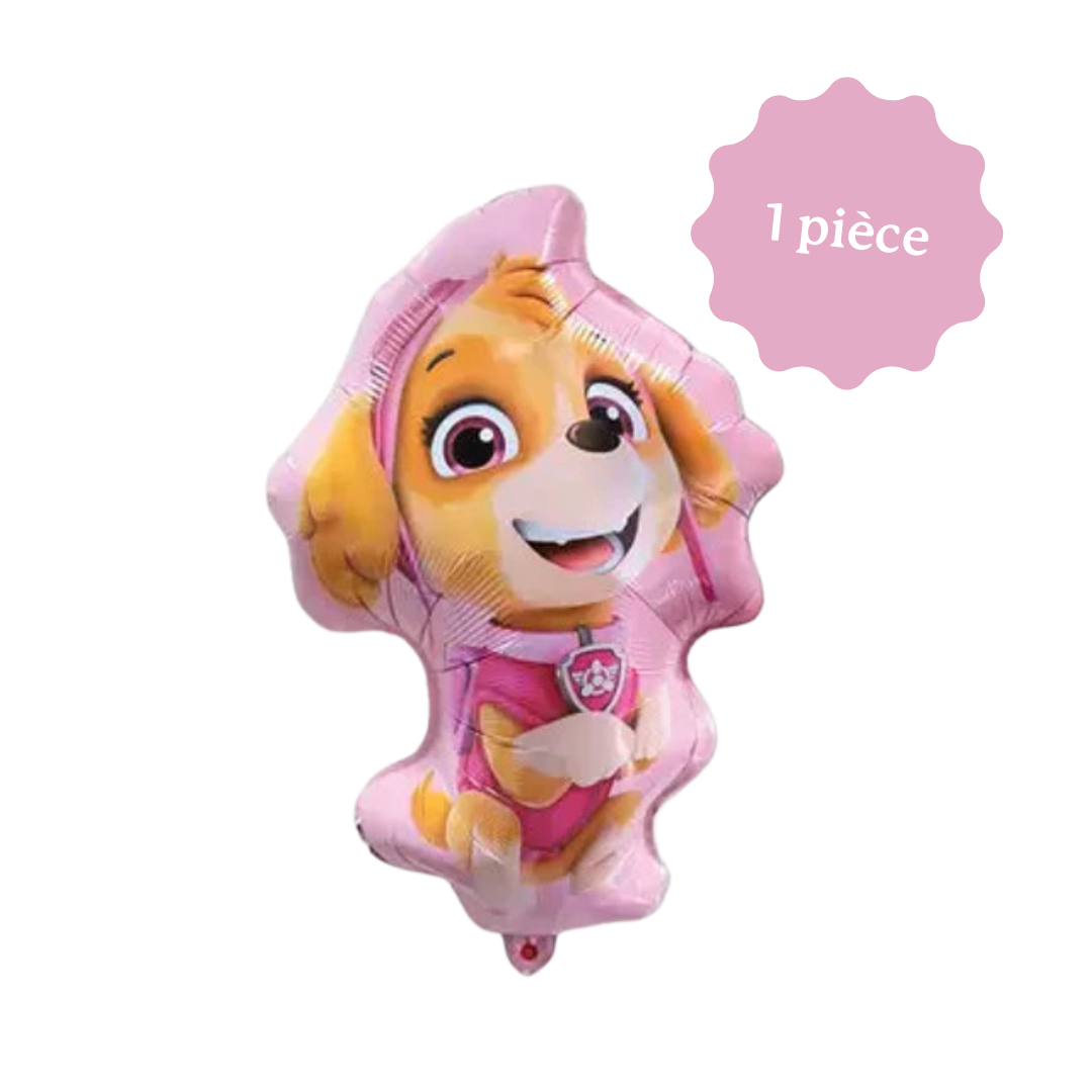 décoration de table pour anniversaire sur le thème pat'patrouille Stella et Everest