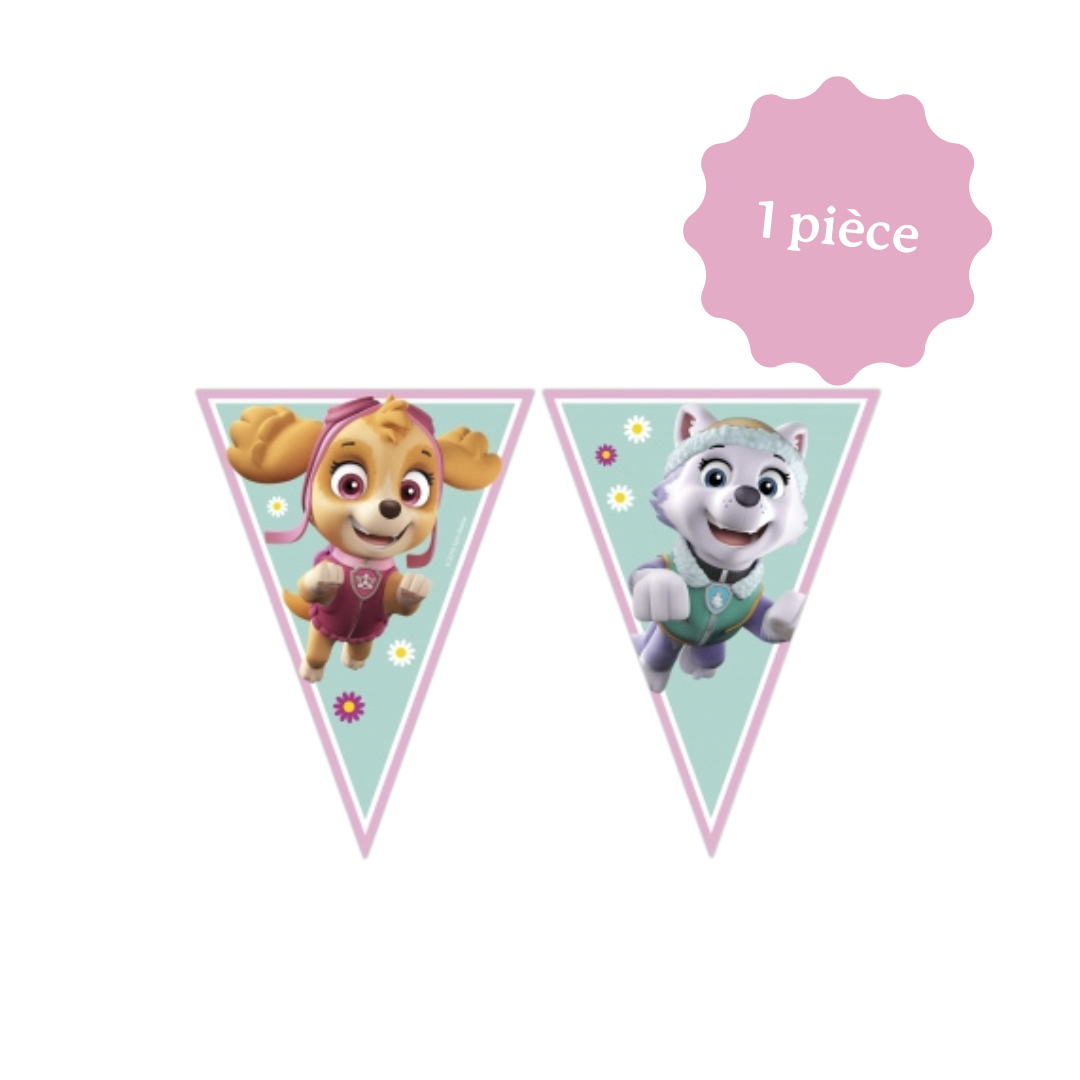 décoration de table pour anniversaire sur le thème pat'patrouille Stella et Everest