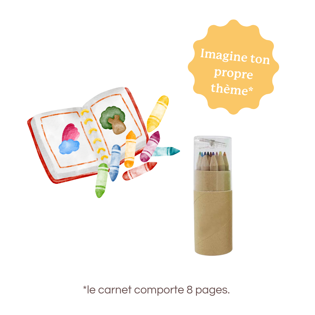 CRAYONS + CARNET COLORIAGE MINI