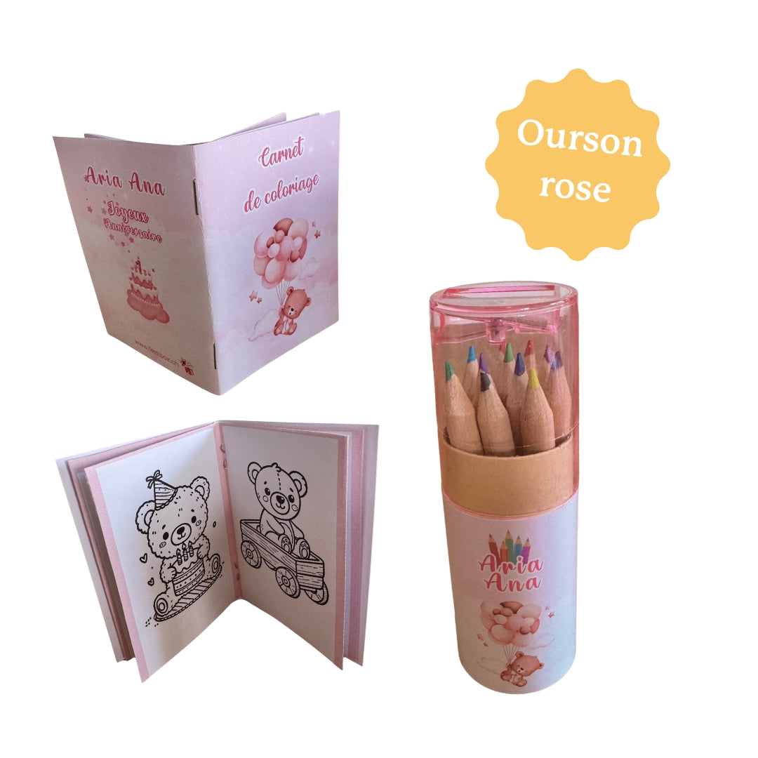 CRAYONS + CARNET COLORIAGE MINI