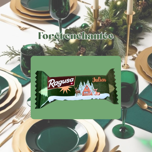 Ragusa personnalisé de Noël thème Forêt Enchantée – ambiance naturelle et féerique