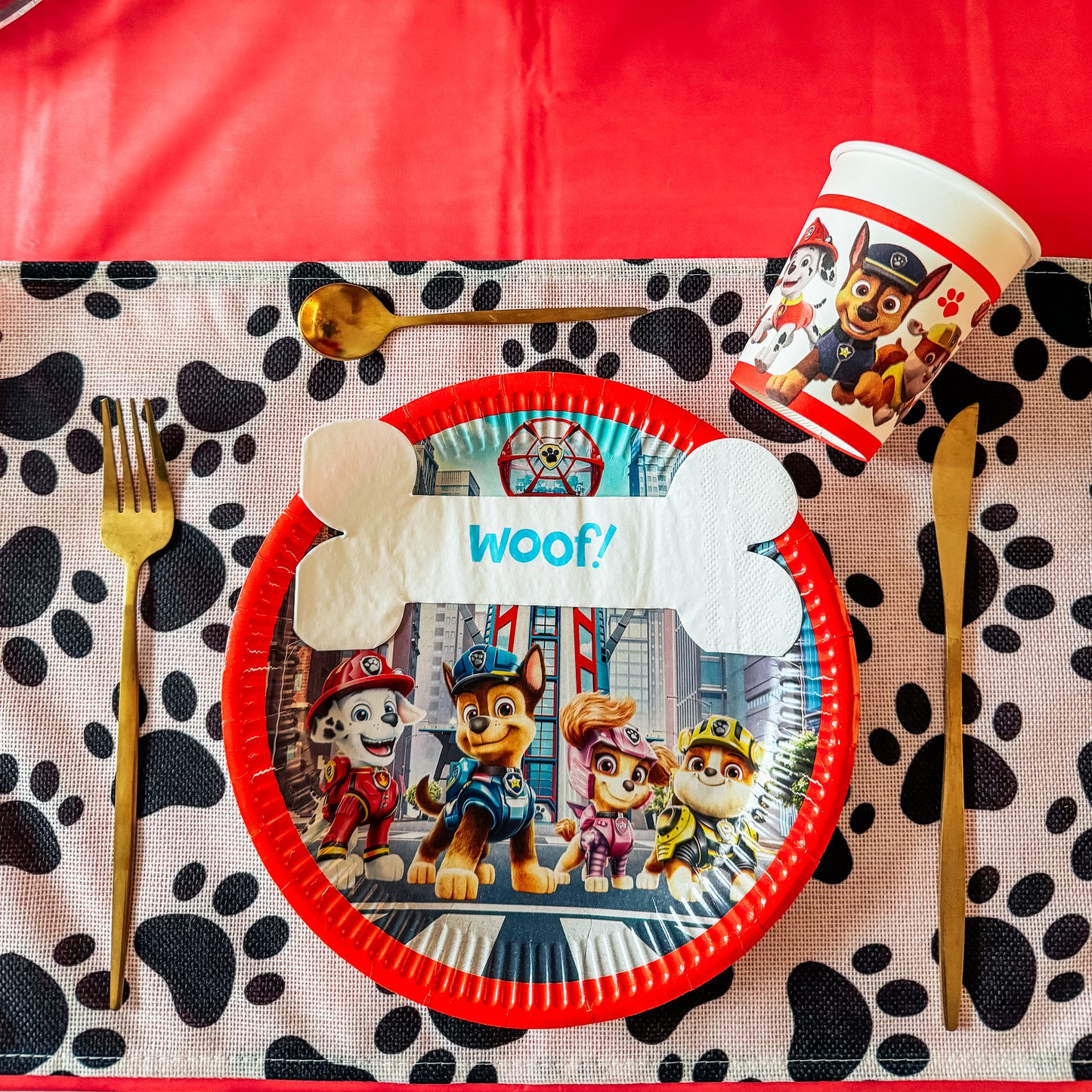 Décoration de table Pat'patrouille pour anniversaire