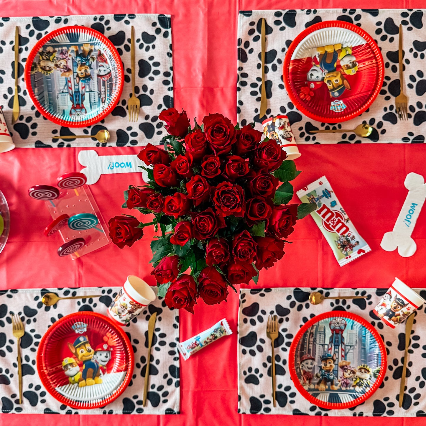 Décoration de table Pat'patrouille pour anniversaire