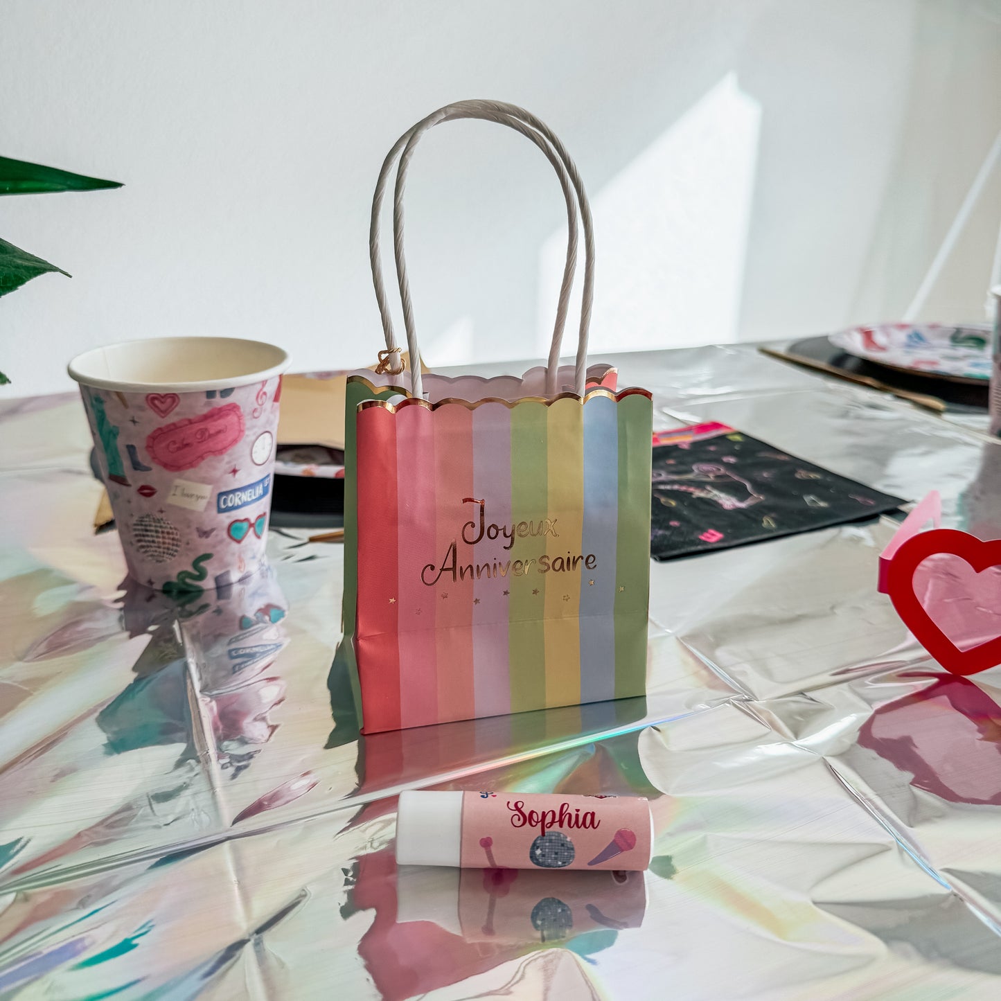 décoration de table pour anniversaire sur le thème de Taylor Swift