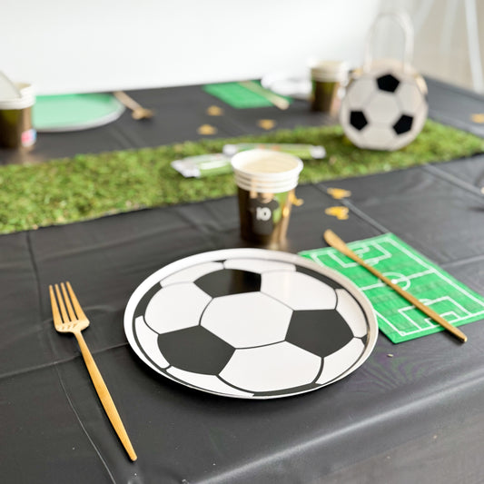 Décoration de table pour anniversaire sur le thème foot