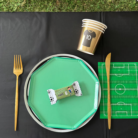 Décoration de table pour anniversaire sur le thème foot