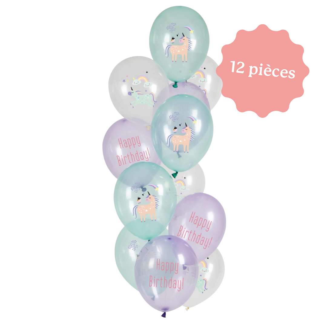 Ballon baudruche licorne pour décoration d'anniversaire