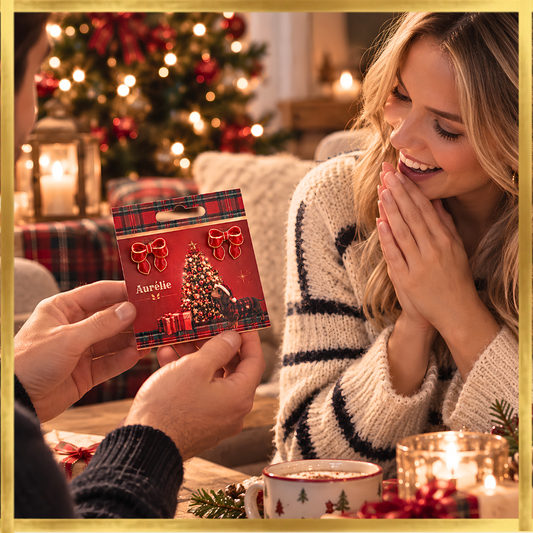 BOUCLES D'OREILLES personnalisées de Noël