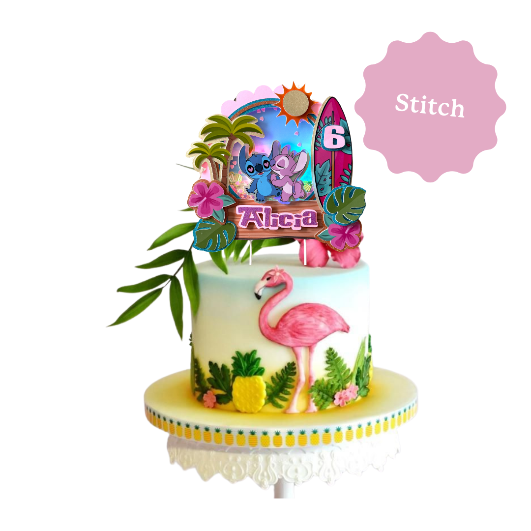 CAKE TOPPER 3D avec lumières LED - 1 élément