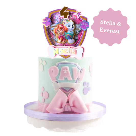 CAKE TOPPER 3D avec confettis/paillettes - 1 élément