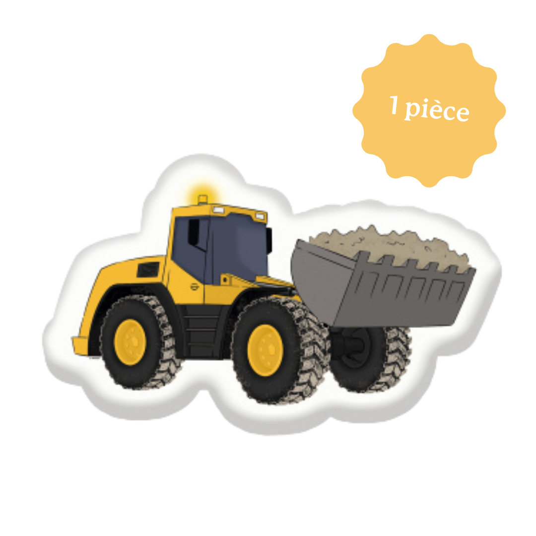 décoration de table pour anniversaire sur le thème chantier, construction, travaux, camion