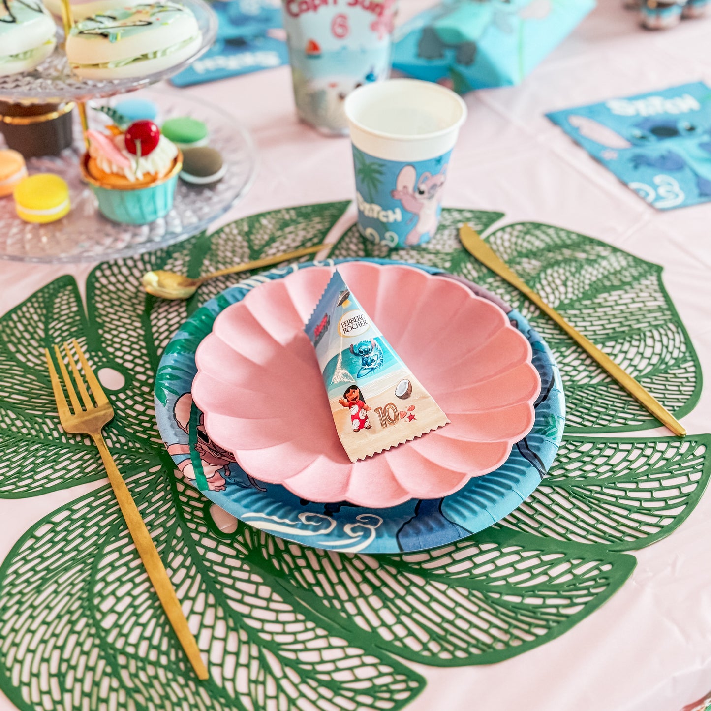 Décoration de table Stitch et Angel pour anniversaire