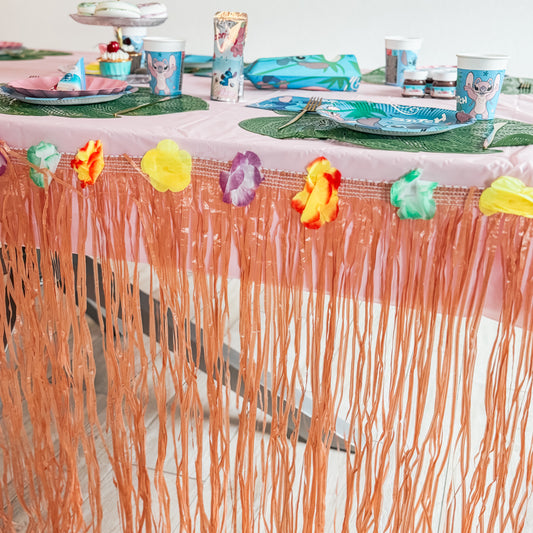 Décoration de table Stitch et Angel pour anniversaire hawaiien