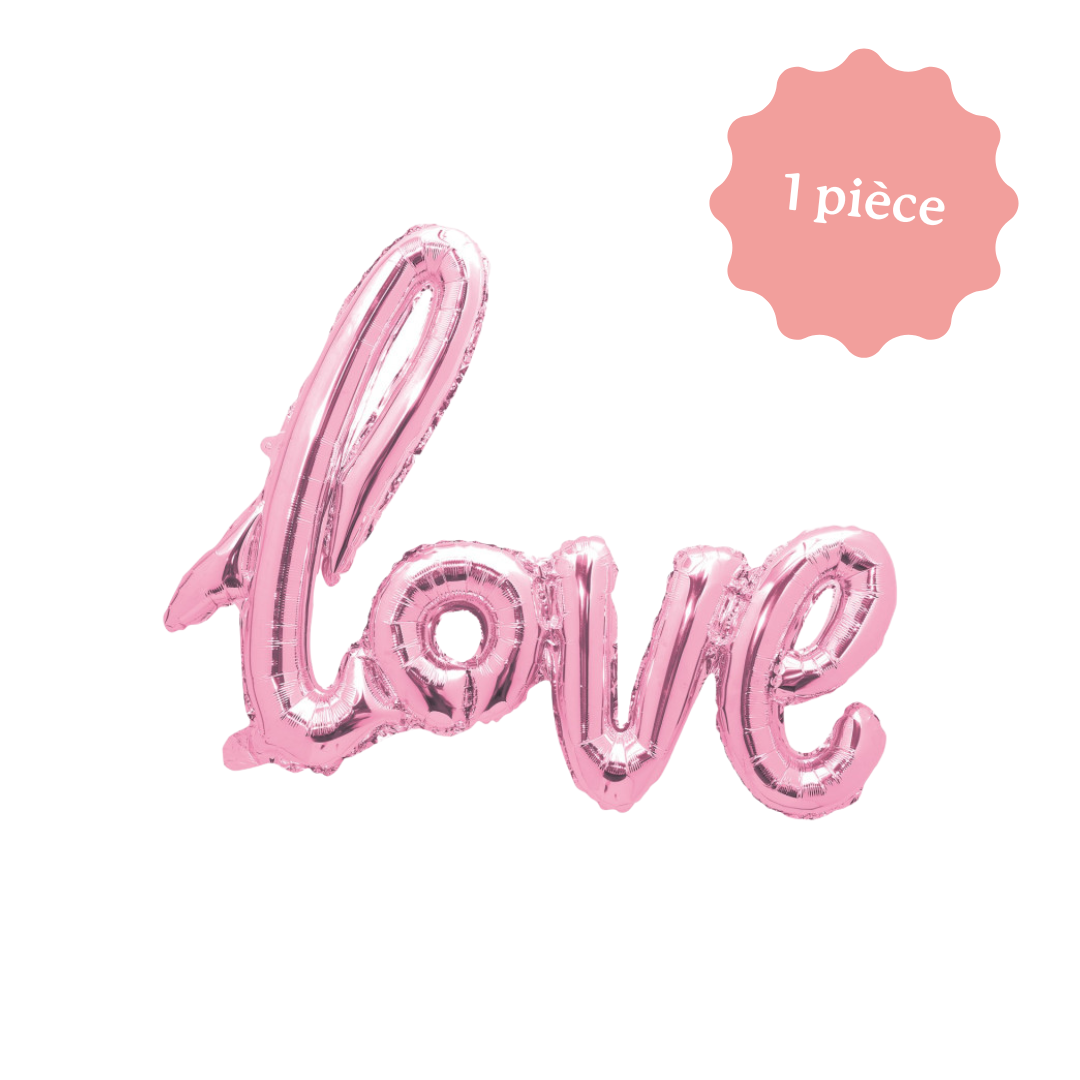 décoration de table pour anniversaire ballon love rose