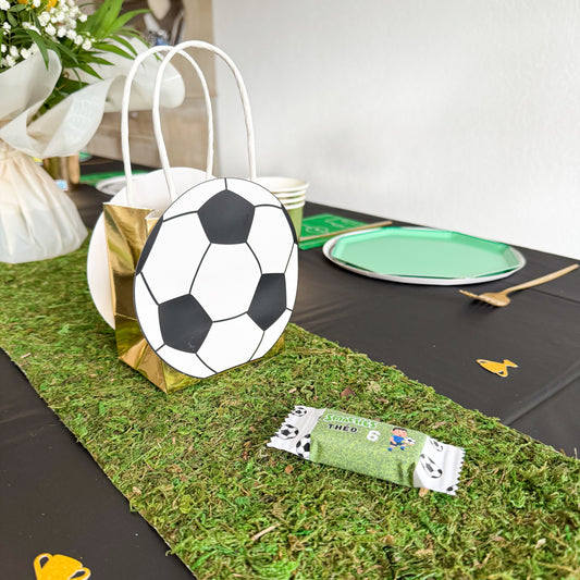 Décoration de table pour anniversaire sur le thème foot