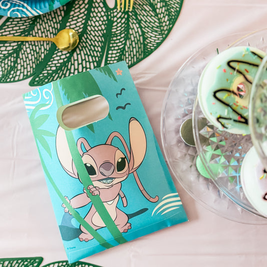 Décoration de table Stitch et Angel pour anniversaire, sachet cadeau Angel