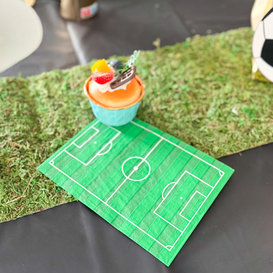 Décoration de table pour anniversaire sur le thème foot