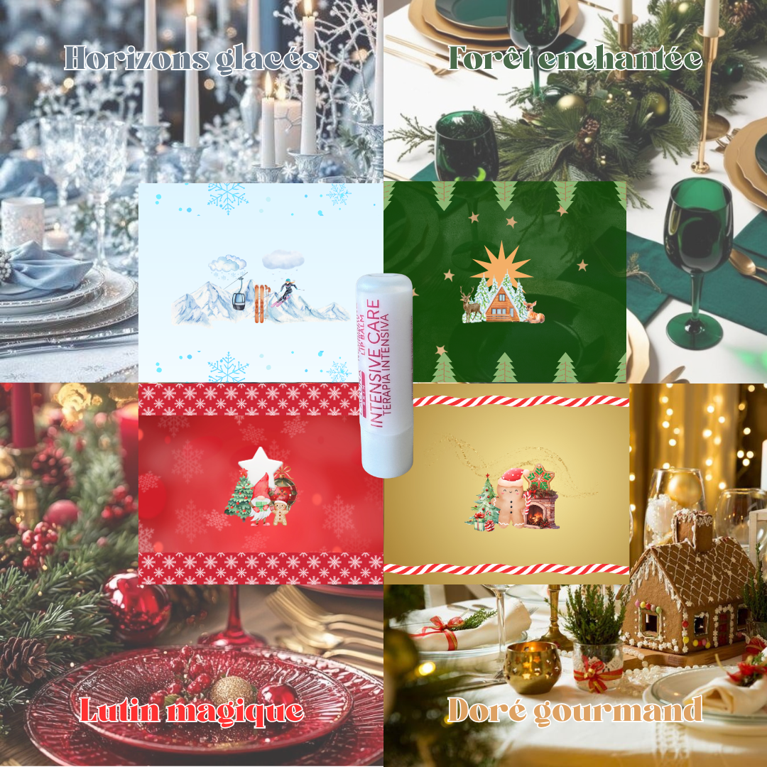Stick à lèvres personnalisé de Noël – 5 thèmes à choix