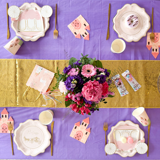 Décoration de table princesse pour anniversaire d'enfants