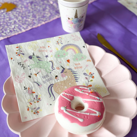 décoration de table licorne pour anniversaire d'enfant