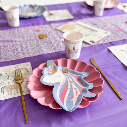 décoration de table licorne pour anniversaire d'enfant