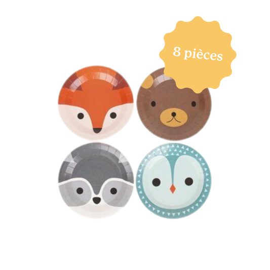 Petites assiettes - Animaux de la forêt