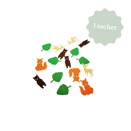 Confettis de table - Animaux de la forêt