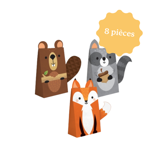 Sachets cadeaux - Animaux de la forêt