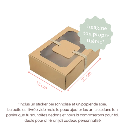 BOITE CADEAU KRAFT avec sticker