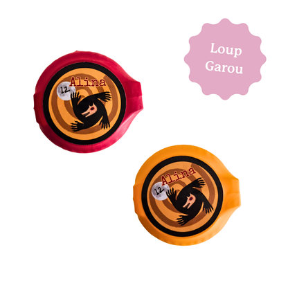 Rouleau de chewing-gum personnalisé sur le thème du jeux du loup garou. Idéal comme petit cadeau souvenir pour un anniversaire d'enfant.