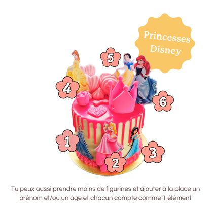 CAKE TOPPER 2D - 6 éléments