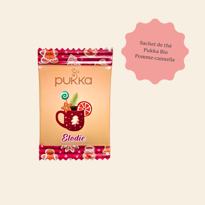 Coffret cadeau personnalisé pour Noël. Avec un sachet de thé personnalisé. Idée cadeau de Noël homme et femme.