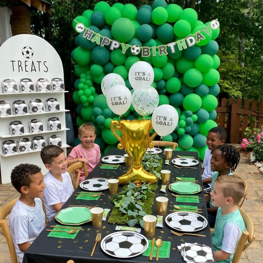 Kit de décoration d'anniversaire d'enfants sur le thème du football. 