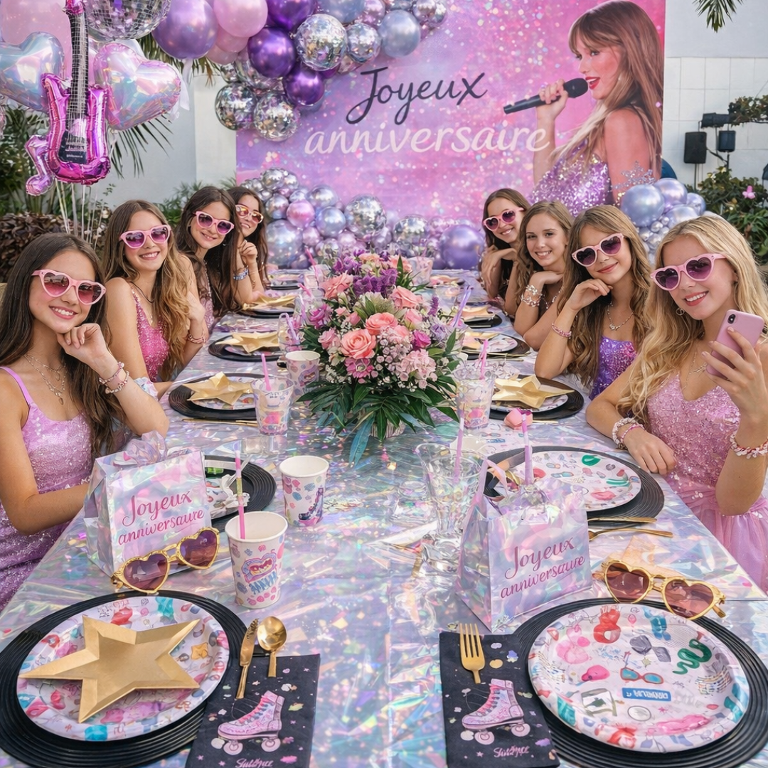 Kit de décoration d'anniversaire sur le thème de la star Taylor Swift