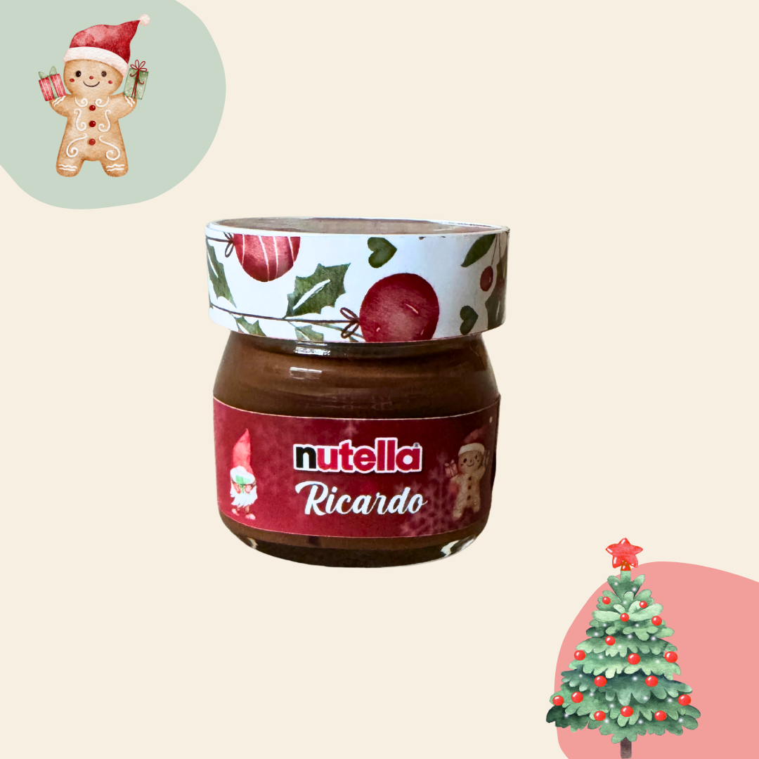 Mini nutella personnalisé de Noël