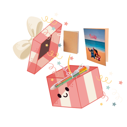 Carnet bloc note personnalisé avec stylo. Cadeau souvenir pour anniversaire d'enfant