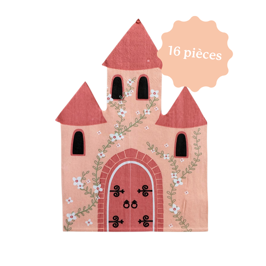Serviettes en forme de château décoration anniversaire princesse