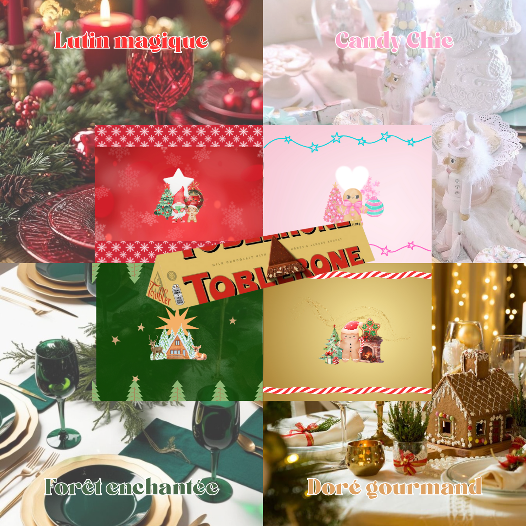 Toblerone personnalisé de Noël - 5 thèmes à choix
