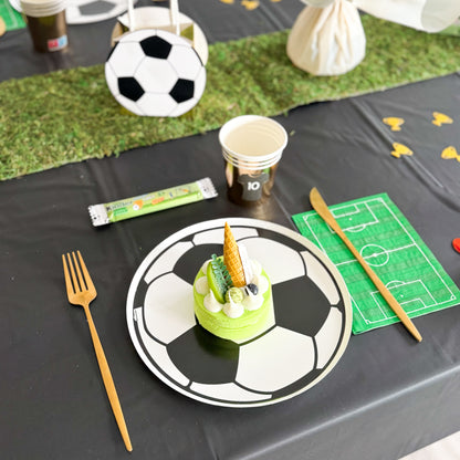 Décoration de table pour anniversaire sur le thème foot