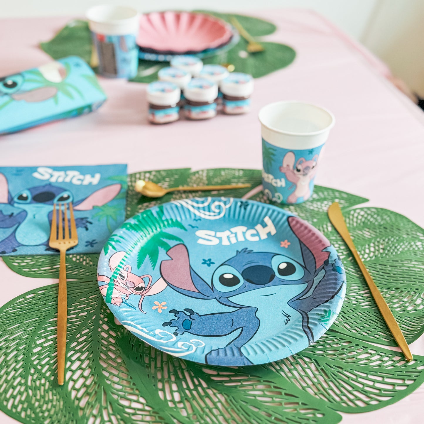 Décoration de table Stitch et Angel pour anniversaire